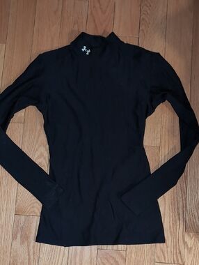 Under Armour Black Long Sleeve Mock Neck Performance Top